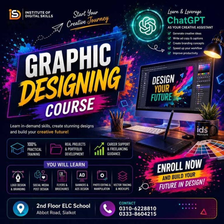 Basic Graphic Designing Course in Sialkot (2 Months) | IDS
