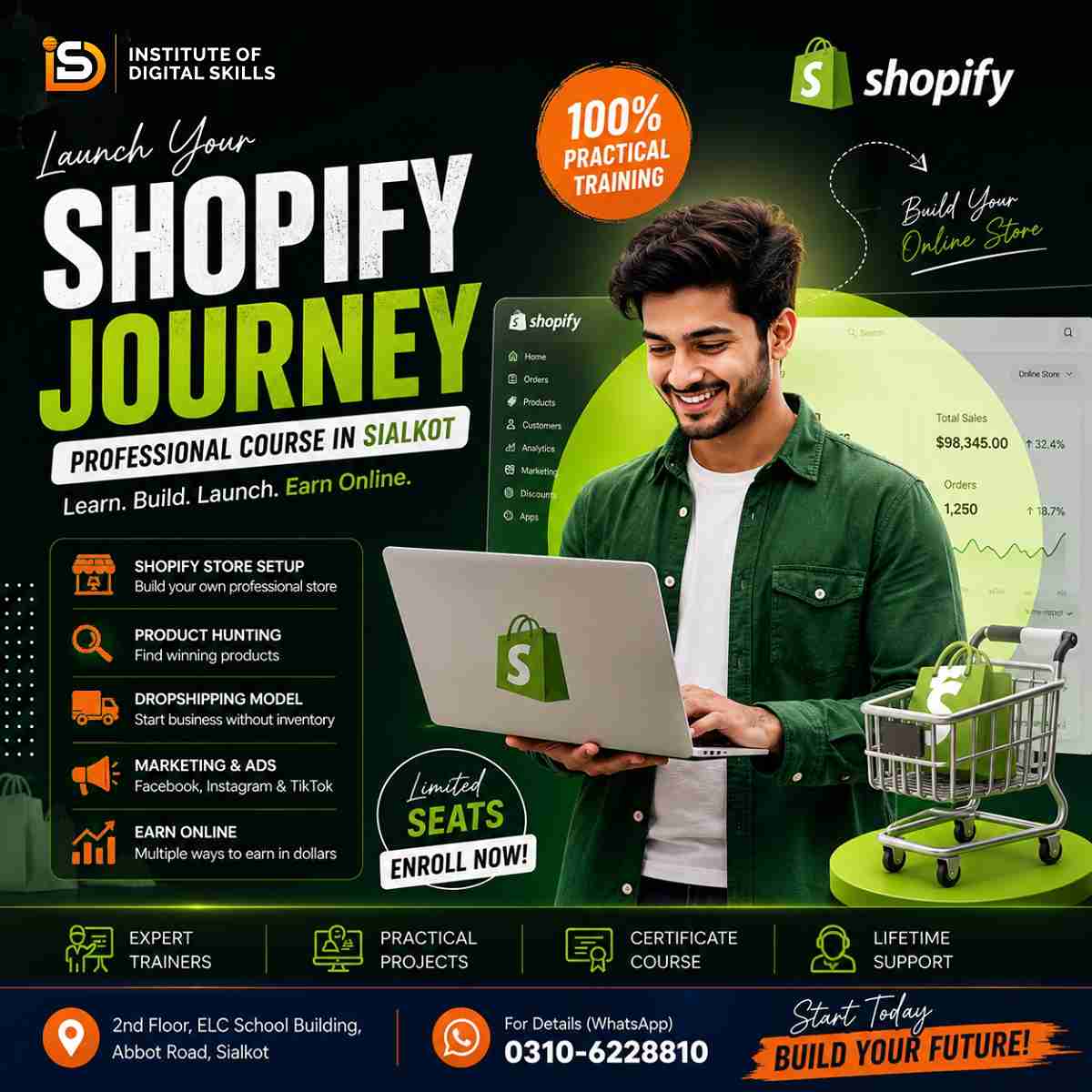 shopify course in sialkot launch your brand online store shop make money onlie_11zon shopify course in sialkot