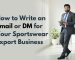 How to Write an Email or DM for Your Sportswear Export Business