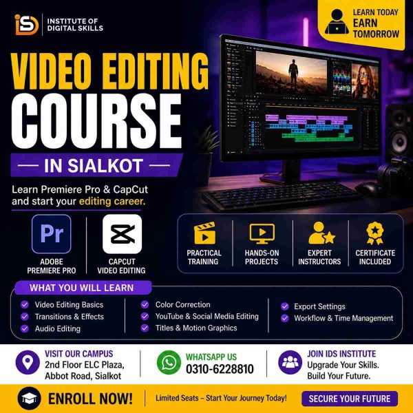 video editing course in sialkot