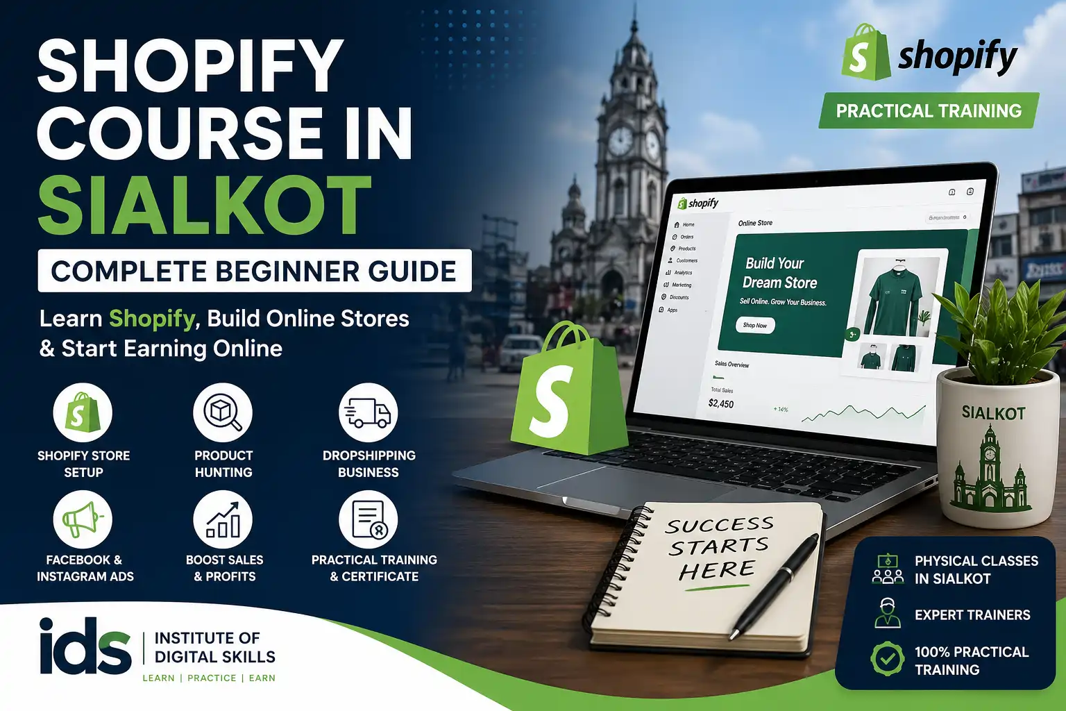 learn shopify in sialkot